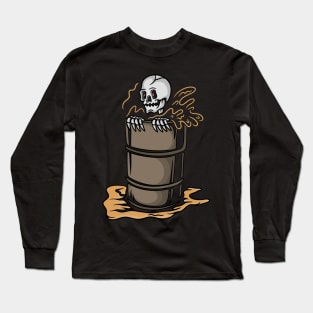 Beer and skull Long Sleeve T-Shirt